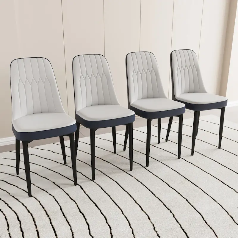 Set Of 4 Dining Chair with Metal Leg