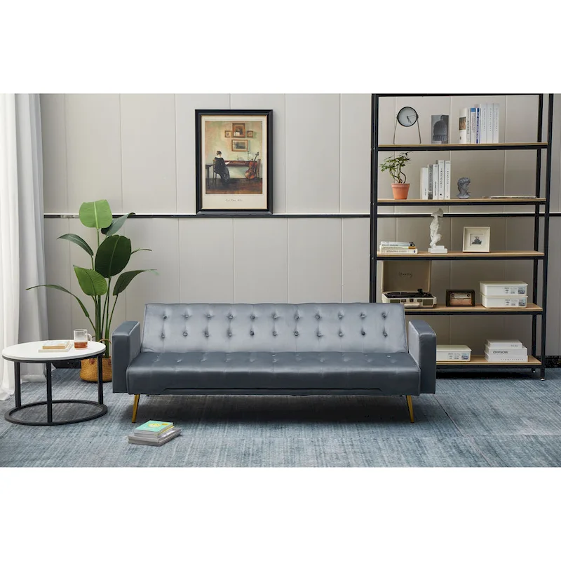 75 Wide Tufted Velvet Convertible Sleeper sofa