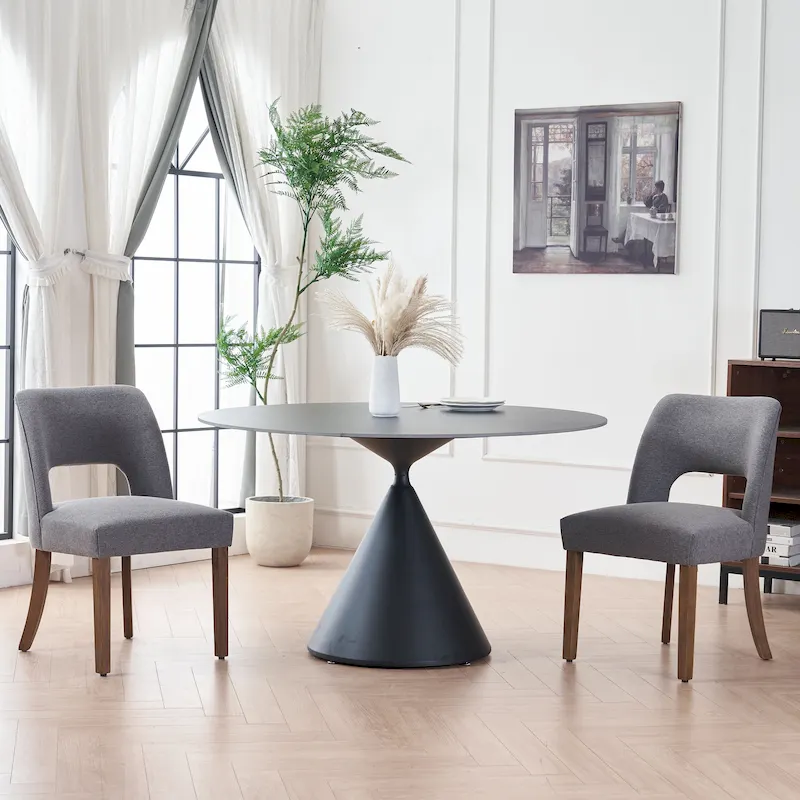Upholstered Back Side Dining Chair  of 2