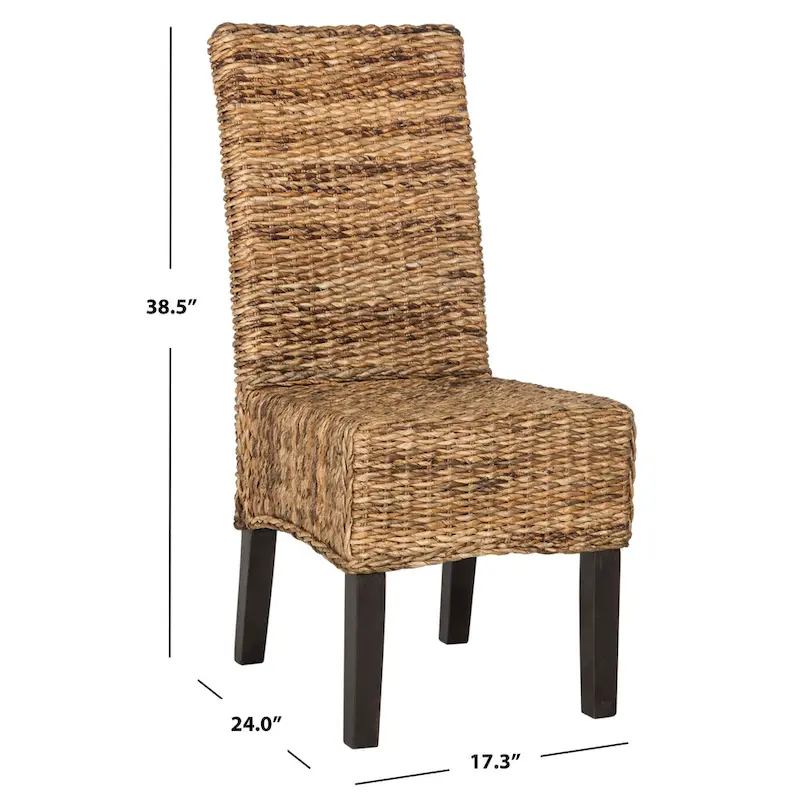 SAFAVIEH Meline Natural Dining Chair (Set of 2) - 17.3  x 24  x 38.5  - 17Wx24Dx39H