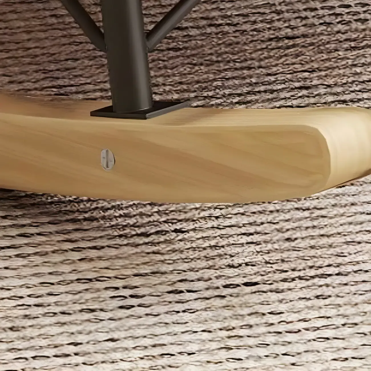 Modern Flannel Upholstered Rocking Chair with Ottoman