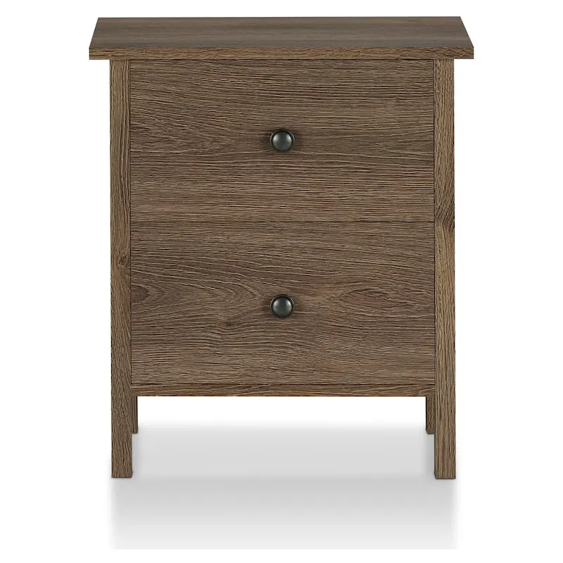 Mulgrew Rustic Distressed Walnut Engineered Wood 3-Drawer Nightstand by Carbon Loft