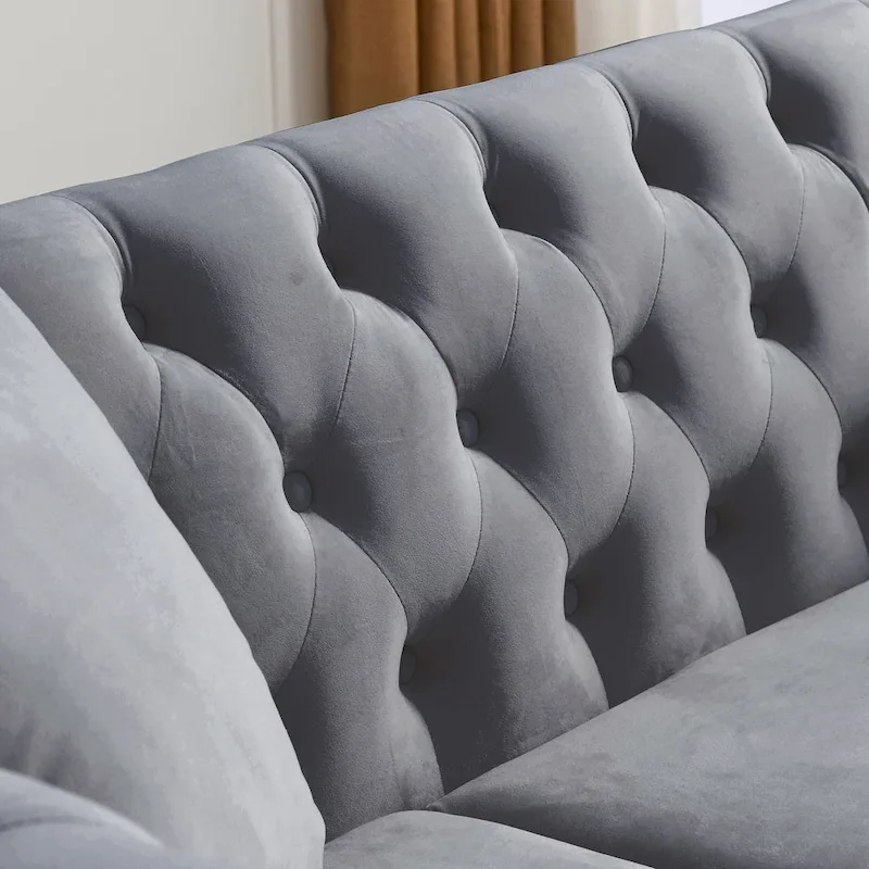 Chesterfield Sofa Grey Living Room