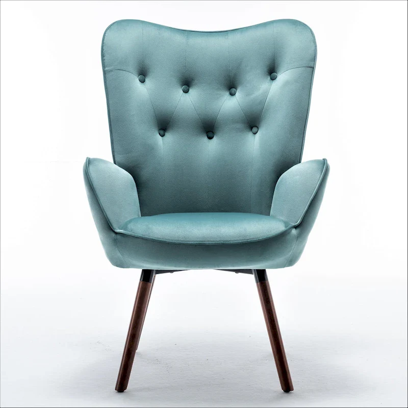 Kreedence 26.38 W Microfiber Flared Arm Accent Chair