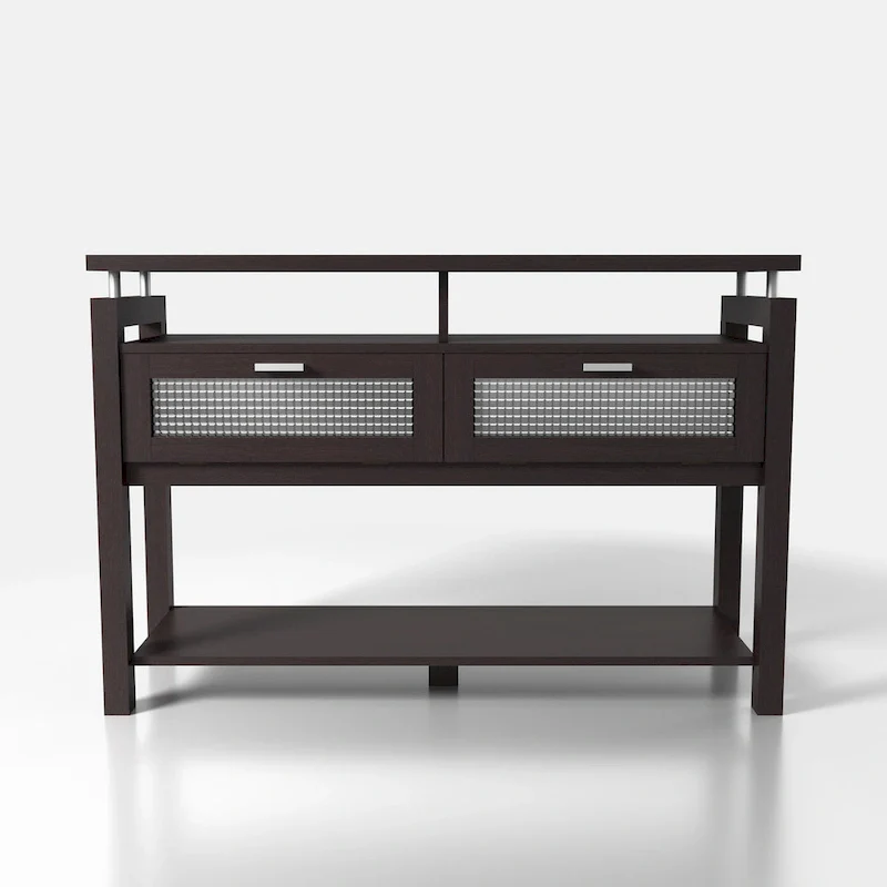 Posa Modern Espresso 47-inch 2-Shelf Sofa Table by Furniture of America