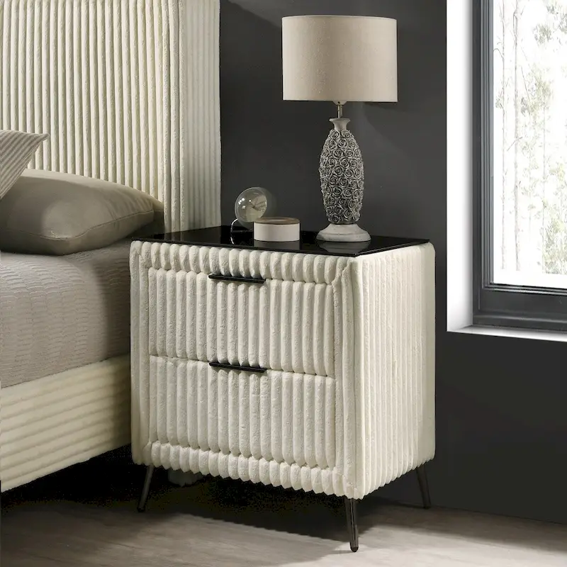 Roundhill Furniture Mavela Wide Wale Corduroy Upholstery Bench