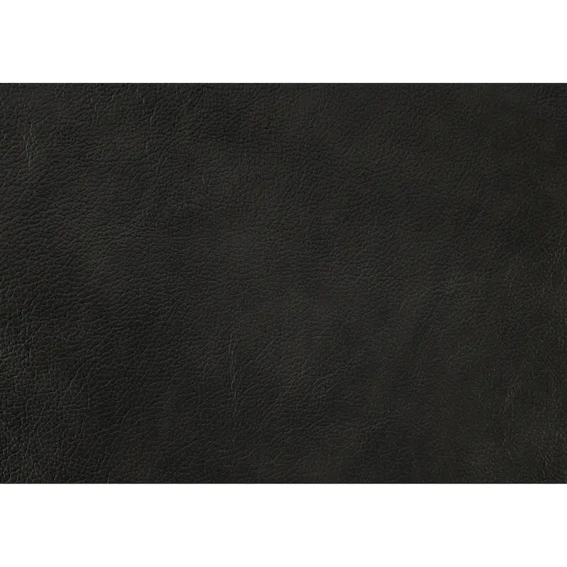 Richie 60 Inch Loveseat, Gray Top Grain and Faux Leather, Solid Wood