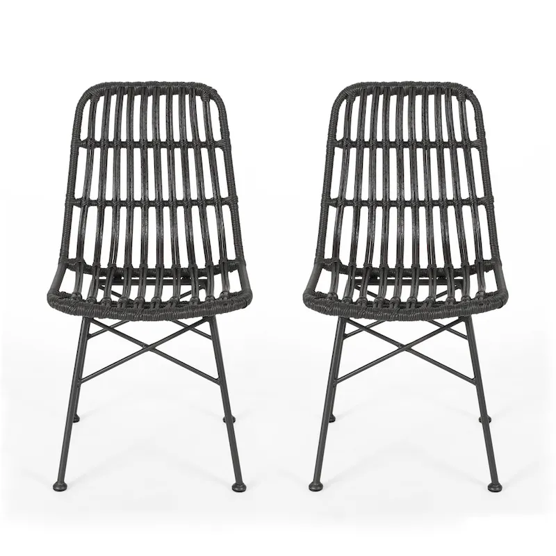 Assisi Wicker Dining Chairs (Set of 2) by Christopher Knight Home