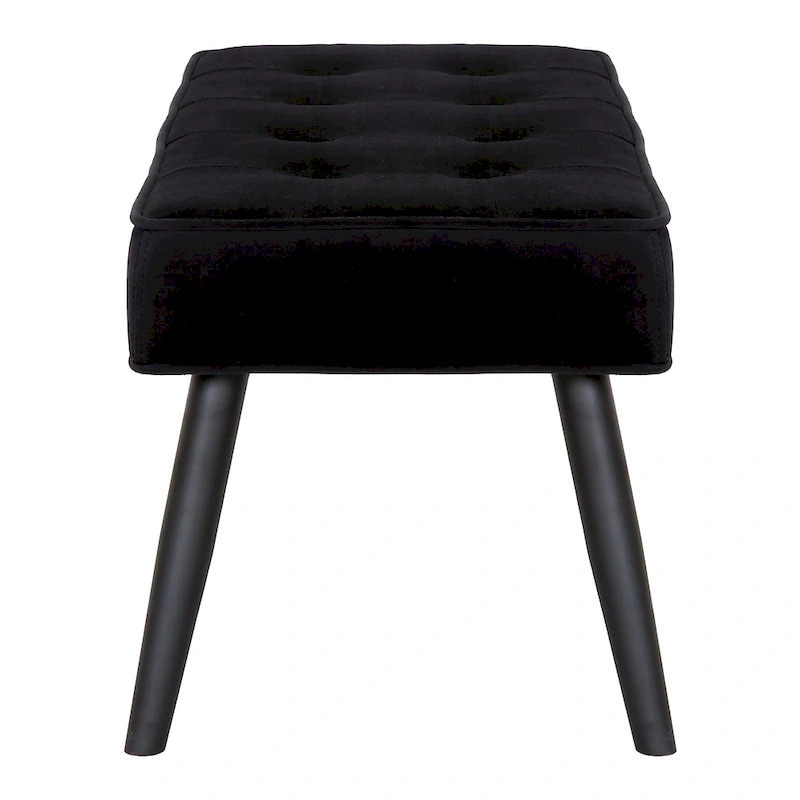 Kipp Velvet Upholstered Button Tufted Bench Ottoman