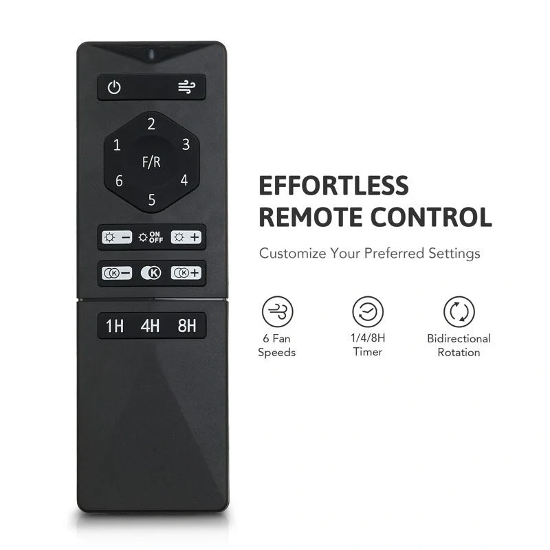 CO-Z 52  LED Ceiling Fan with Dimmable Light Kit and Remote Control - 52 Inches