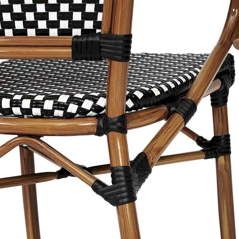 Stacking Bistro Chairs with Metal Frames