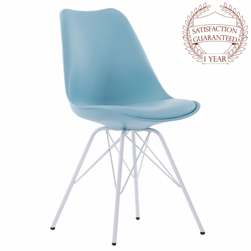 Mid-Century Modern Set of 2 Dining Room Chairs - N/A