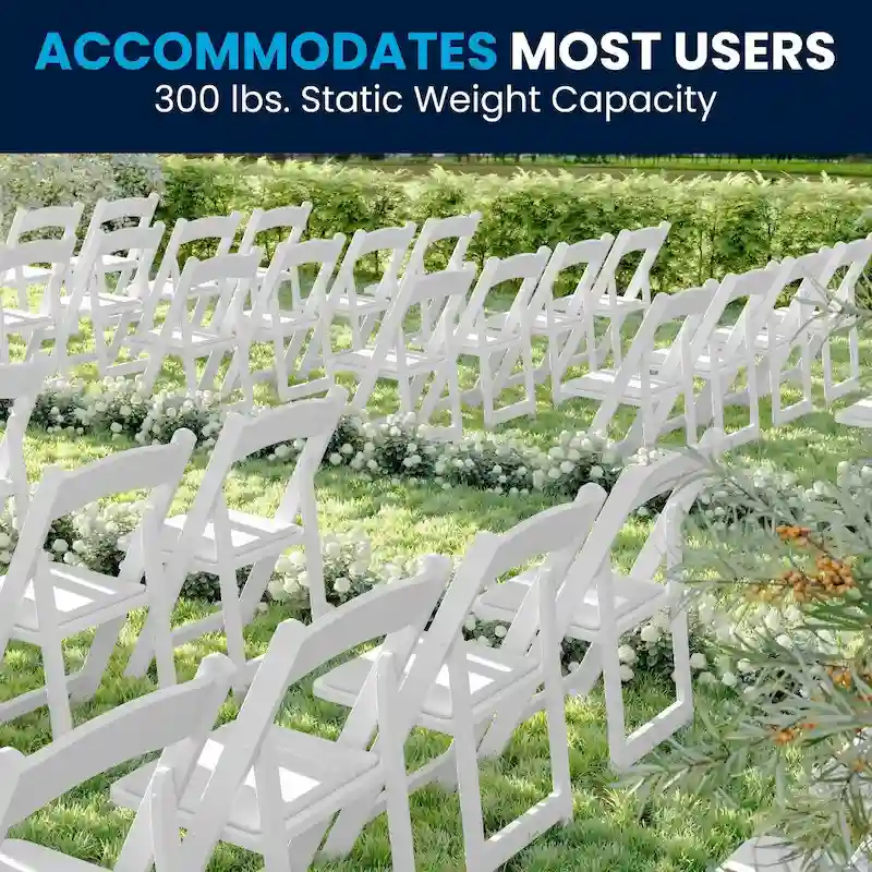 Wood Folding Chair with Vinyl Padded Seat (Set of 2)