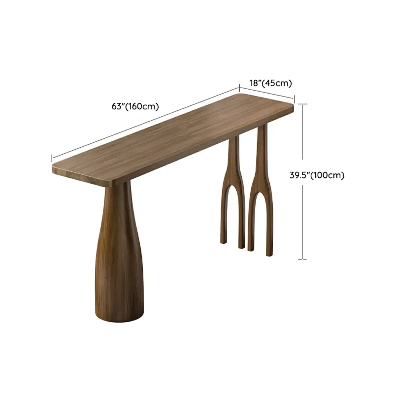 Modern Pine Wood Bar Set with Upholstered Chairs