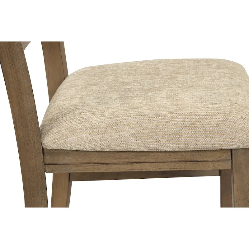 Roundhill Furniture Raven Wood 7-Piece Dining Set, Extendable Dining Table with 6 Chairs, Glazed Pine Brown