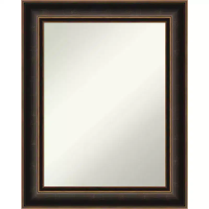 24"x30" Villa Wood Wall Mirror, Oil Rubbed Bronze Frame, No Assembly - Amanti Art
