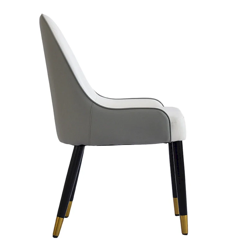 Set of 2 Modern Upholstered PU Leather Dining Chair