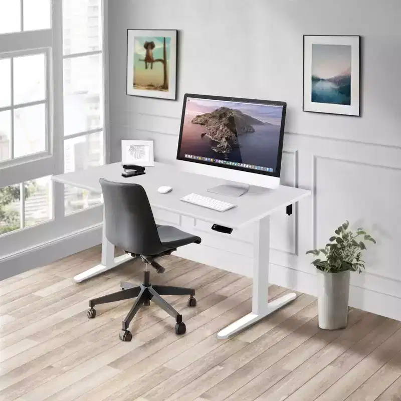 Mount-It! Electric Standing Desk with 48 Tabletop, White