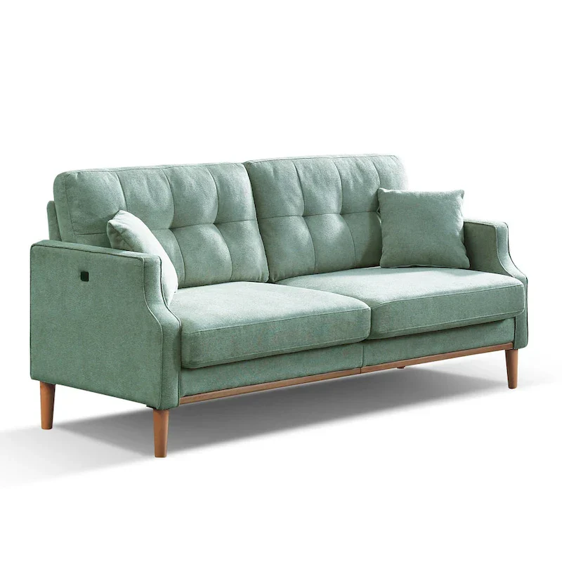 Tufted Loveseat with USB Outlet - 3 Seater