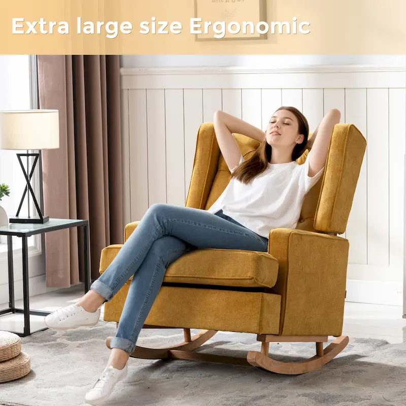 Modern 33.8 Tufted Rocking Chair