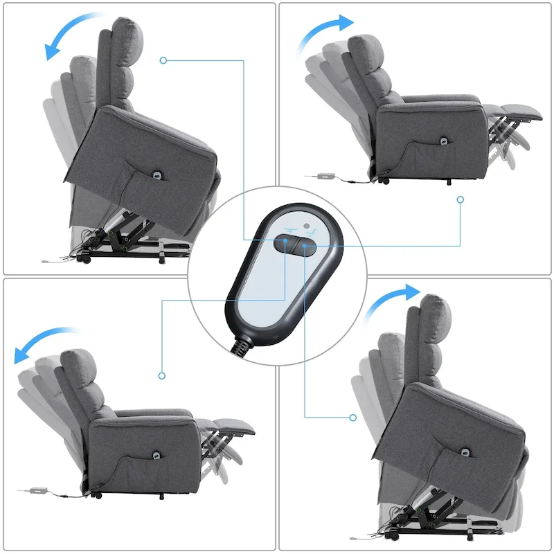 HOMCOM Power Lift Assist Recliner Chair with Remote