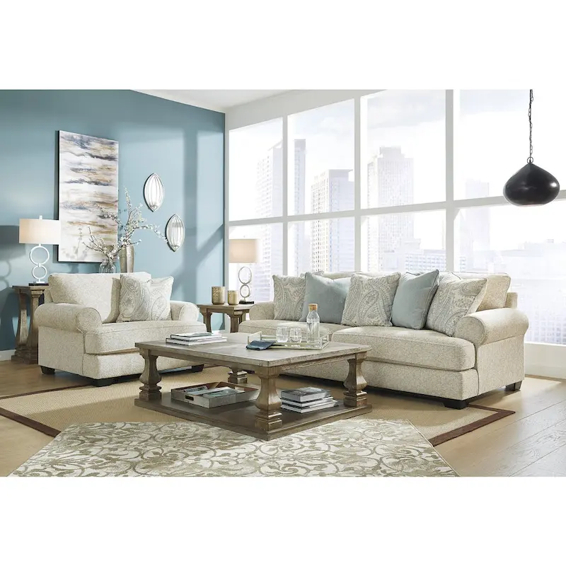 Signature Design by Ashley Monaghan Beige Sofa - 98 W x 45 D x 39 H