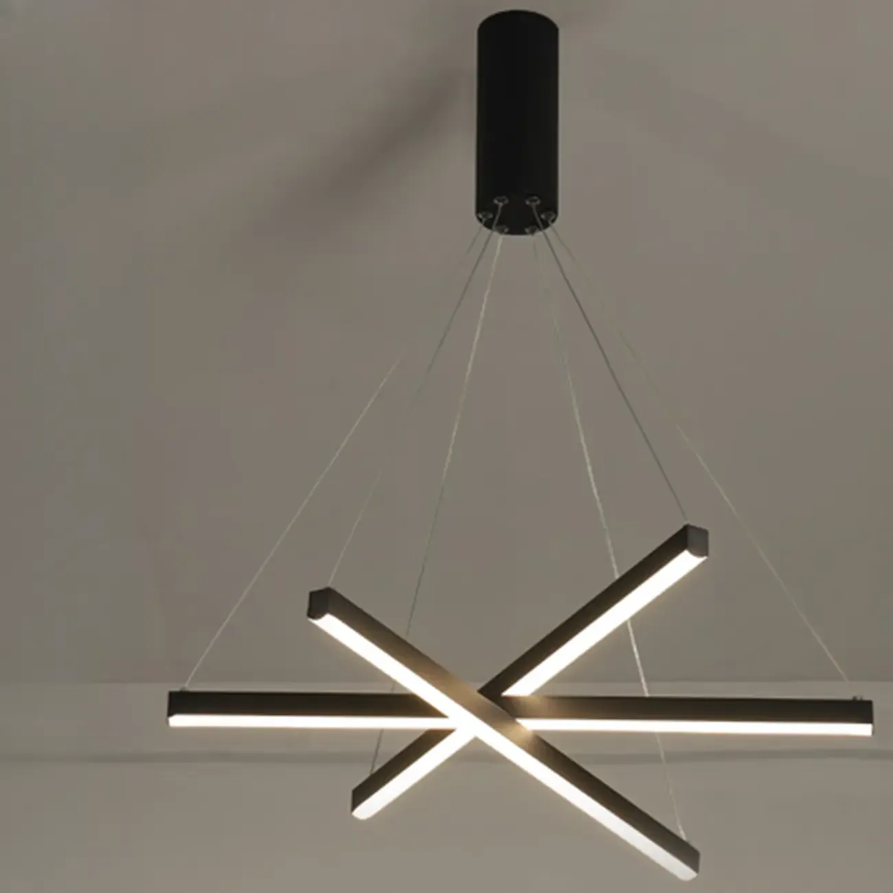 Modern Geometric Linear Sputnik Chandelier