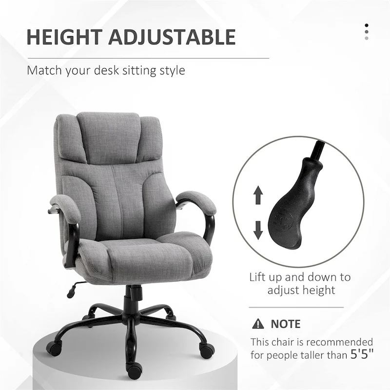 Big & Tall Office Chair w/Wide Seat,Ergonomic Executive Computer Chair