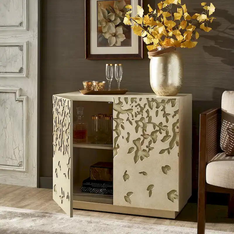 Emiri 35  Wide 2-Door Hand-Painted Accent Cabinet by iNSPIRE Q Bold