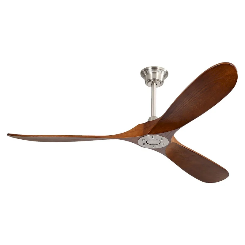 60 Inch Solid Wood Modern Ceiling Fan with Remote