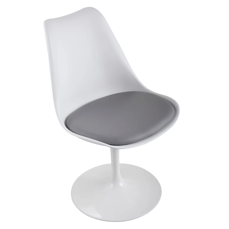 Swivel Tulip Side Chair,Dining Chair with Cushioned Seat and Curved Backrest