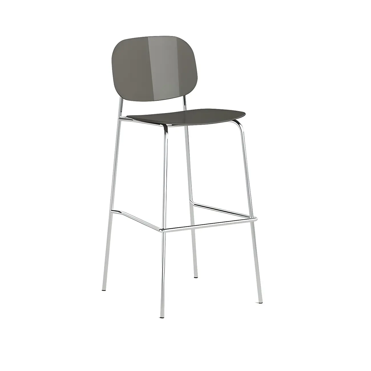 Modern Metal Counter Height Acrylic Bar Stools