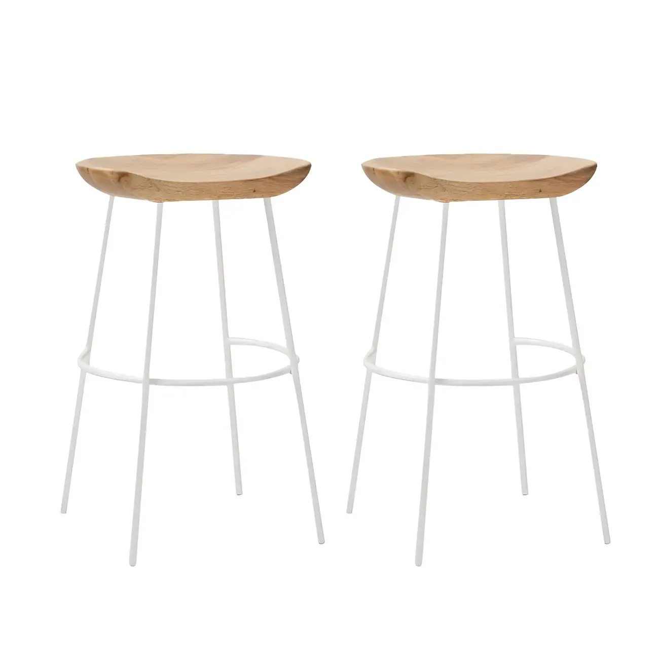 Modern Solid Wood Counter Height Bar Stools