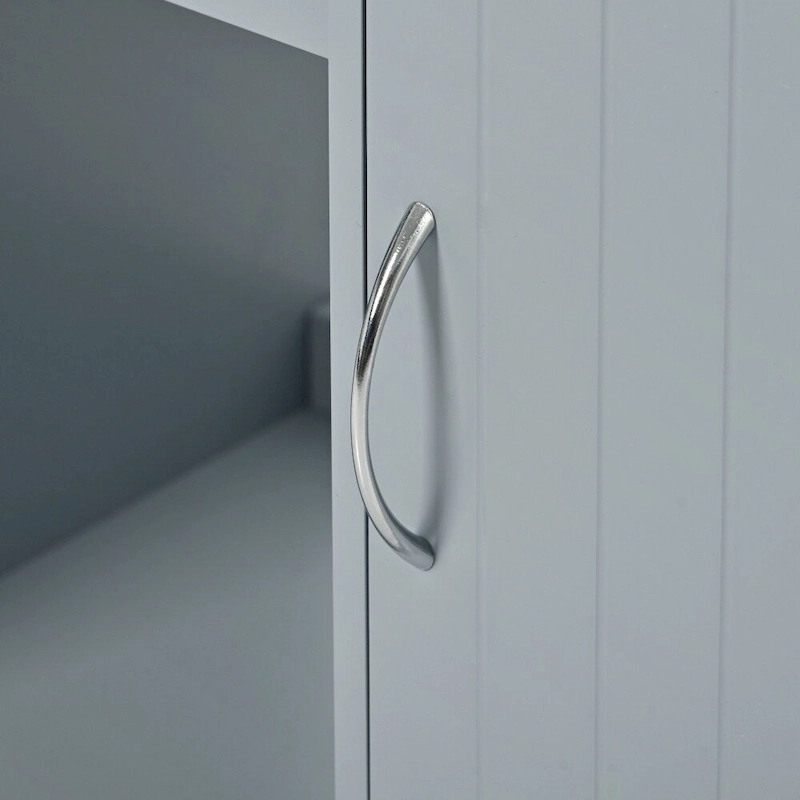 Rubber Wood Kitchen Cart with Adjustable Shelves and Wine Rack