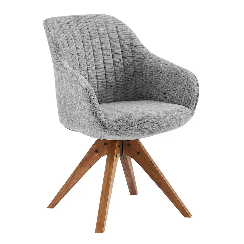 Art Leon Modern Wood Swivel Chair with Oak Legs