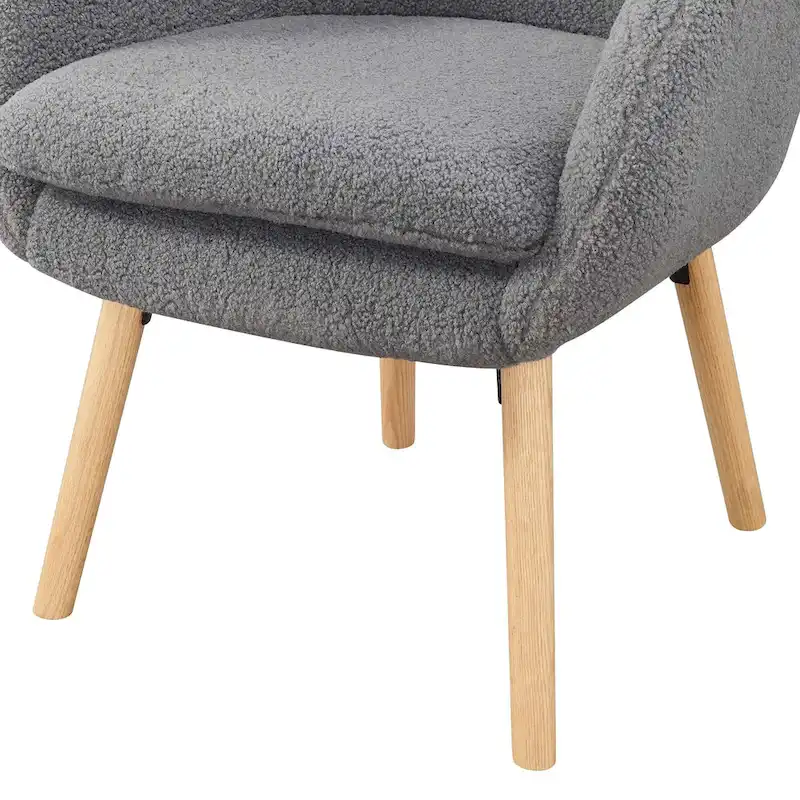 Take a Seat Charlotte Wingback Sherpa Accent Armchair