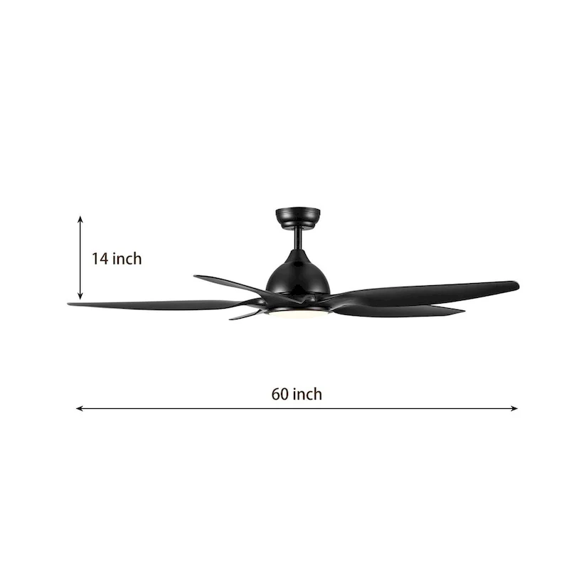 60  Ceiling Fan Light with Remote Control