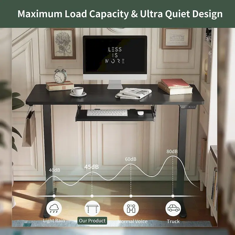 FEZIBO/Home Office Furniture/Wood/Desk With Keyboard Tray/Desks