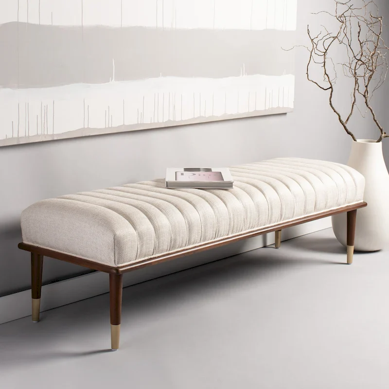 Couture Felicienne Mid-Century Bench - 63 W x 20 D x 18 H - 63Wx20Dx18H