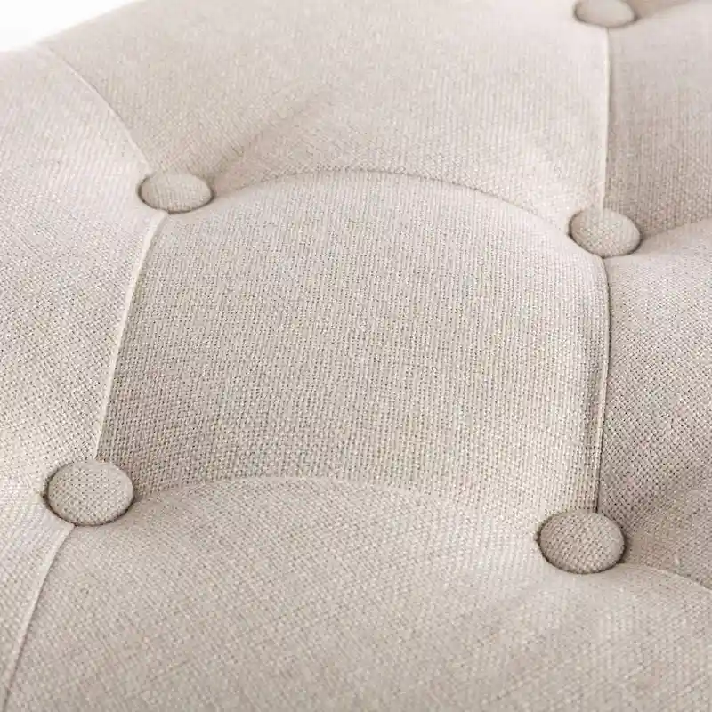 48  Extra-Long Rectangular Tufted Ottoman Bench Seat-Beige