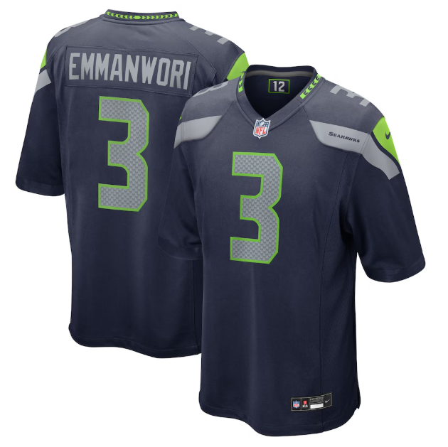 Seattle Seahawks Nick Emmanwori College Navy Team Jersey