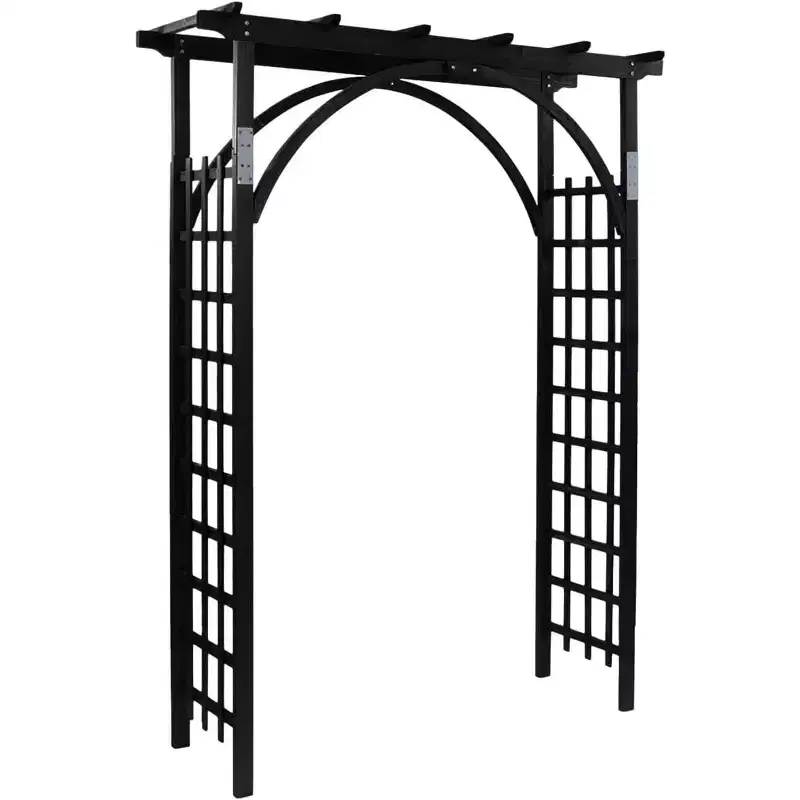 VINGLI 85in Wooden Arbor, Wedding Arch for Ceremony, Wood Trellis for Plant Climbing, Christmas Decor Pergola