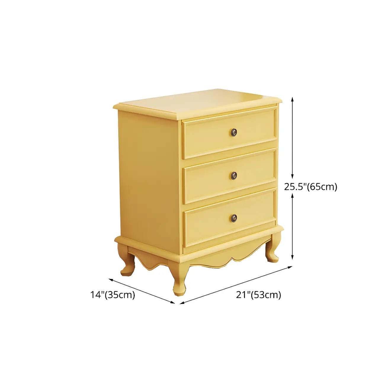 Traditional Yellow Wooden Dressers & Chests with Drawer