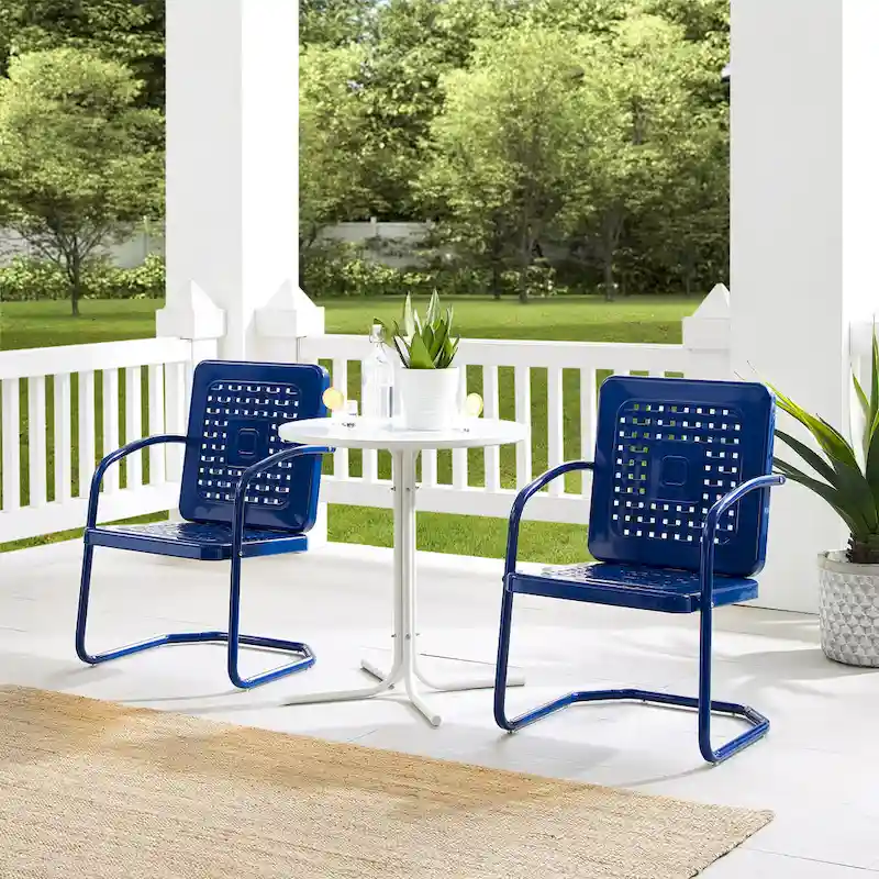 Crosley Bates 3Pc Outdoor Metal Bistro Set - 32 x104 x35
