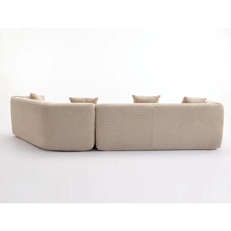 Boucle Modular Sleeper Sectional Sofa with Free Combination