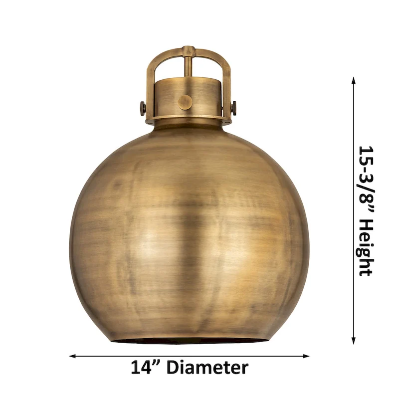 Innovations Lighting Newton Metal Sphere - 1 Light 14  Stem Hung Pendant