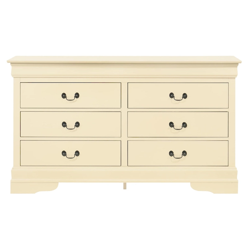 Louis Phillipe 6-drawer Bedroom Dresser