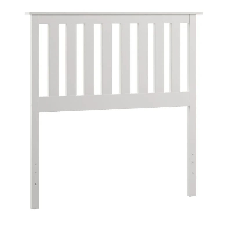 White Slatted Wooden Headboard