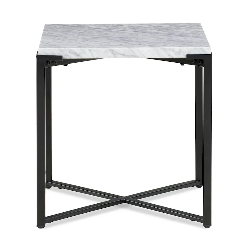 Saxon End Table in Matte Black