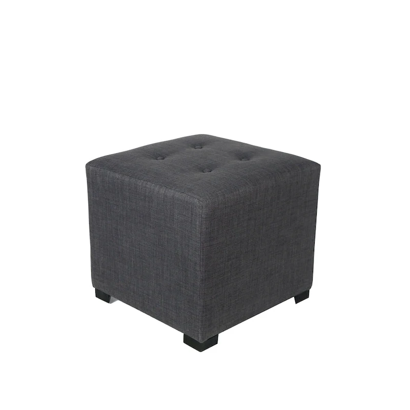MJL Furniture Solid 4 Button Tufted Square Ottoman
